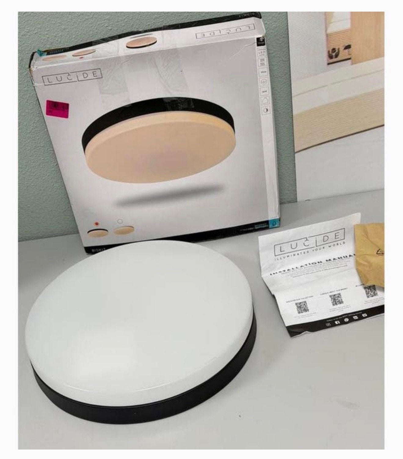 Plafonnier de salle de bain Lucide BISKIT 40cm LED 36W 2700K, Maison & Meubles, Lampes | Autre, Neuf, Lucide, Blanc, Enlèvement ou Envoi