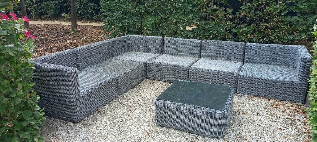 Loungesets, Tuin en Terras, Tuinsets en Loungesets, Ophalen, Gebruikt, 6 zitplaatsen, Loungeset