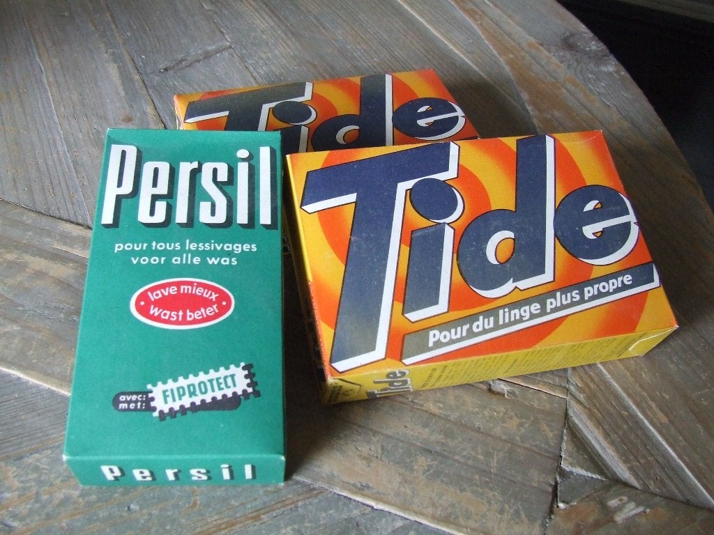 3 pakken vintage waspoeder "Tide-Persil", Collections, Enlèvement ou Envoi, Neuf, Ustensile