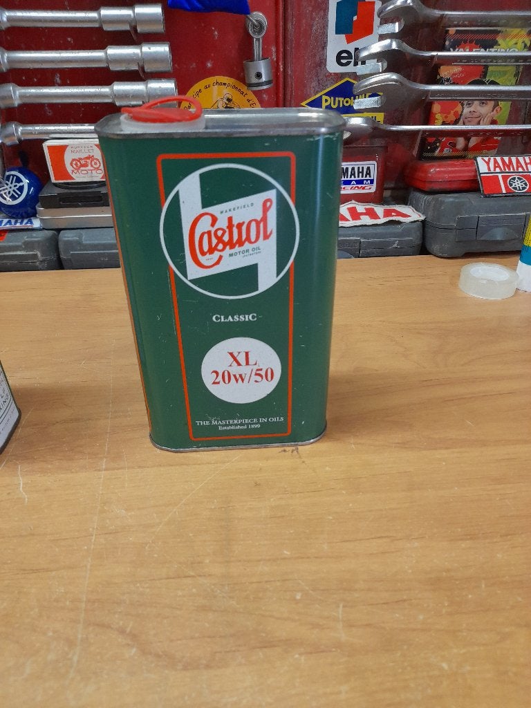 oude lege oliekan castrol xl 20w50, Verzamelen, Merken en Reclamevoorwerpen, Gebruikt, Overige typen, Verzenden