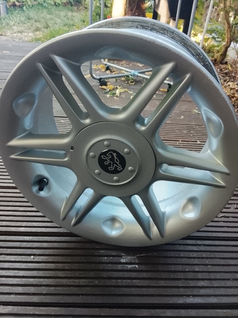4 jantes Peugeot 15 pouces en aluminium, Autos : Pièces & Accessoires, Pneus & Jantes, 15 pouces, Véhicule de tourisme, Enlèvement
