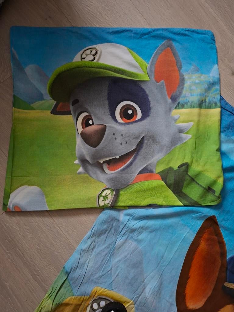 Housse de couette + taie d'oreiller Paw Patrol, Enlèvement ou Envoi, Comme neuf, Housse de couette