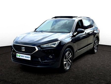 Seat Tarraco AUTOMAAT*150PK*PANODAK*CARPLAY*GPS*CAMERA*SENSO, Auto's, Automaat, Zwart, 160 g/km, Adaptive Cruise Control