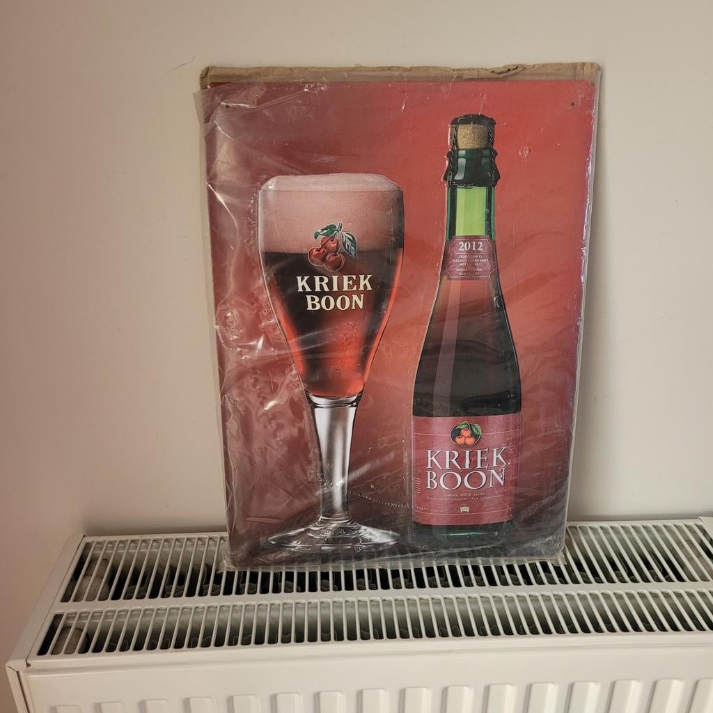 Kriek Boon 2012 metalen plaat, Verzamelen, Ophalen of Verzenden