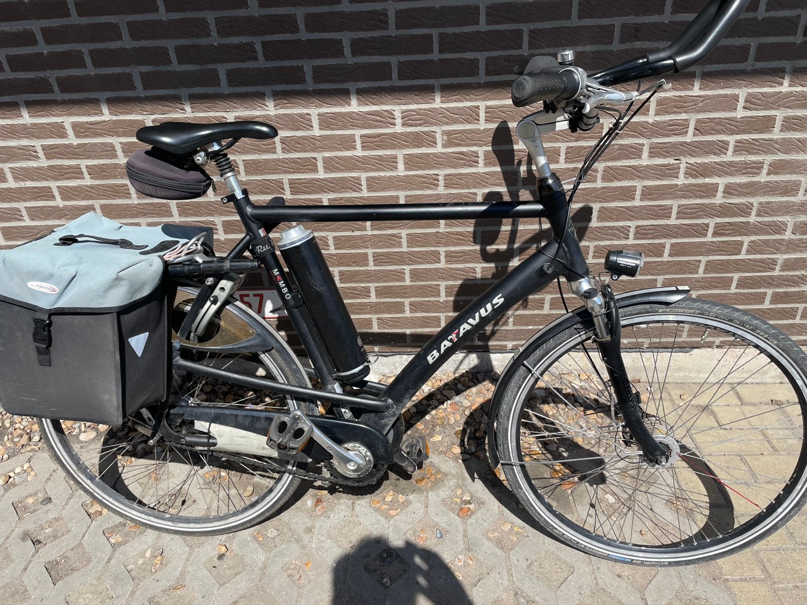 Batavus Mambo met Pendix elektrisch, Fietsen en Brommers, Elektrische fietsen, Ophalen, Gebruikt, Batavus, 50 km per accu of meer
