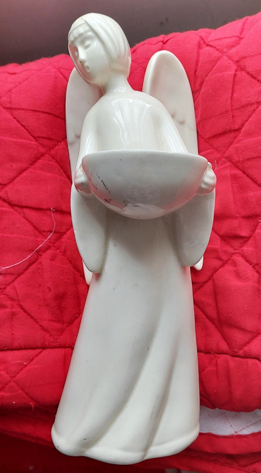ange blanc  porcelaine 27cm sur 11cm, Collections, Enlèvement ou Envoi