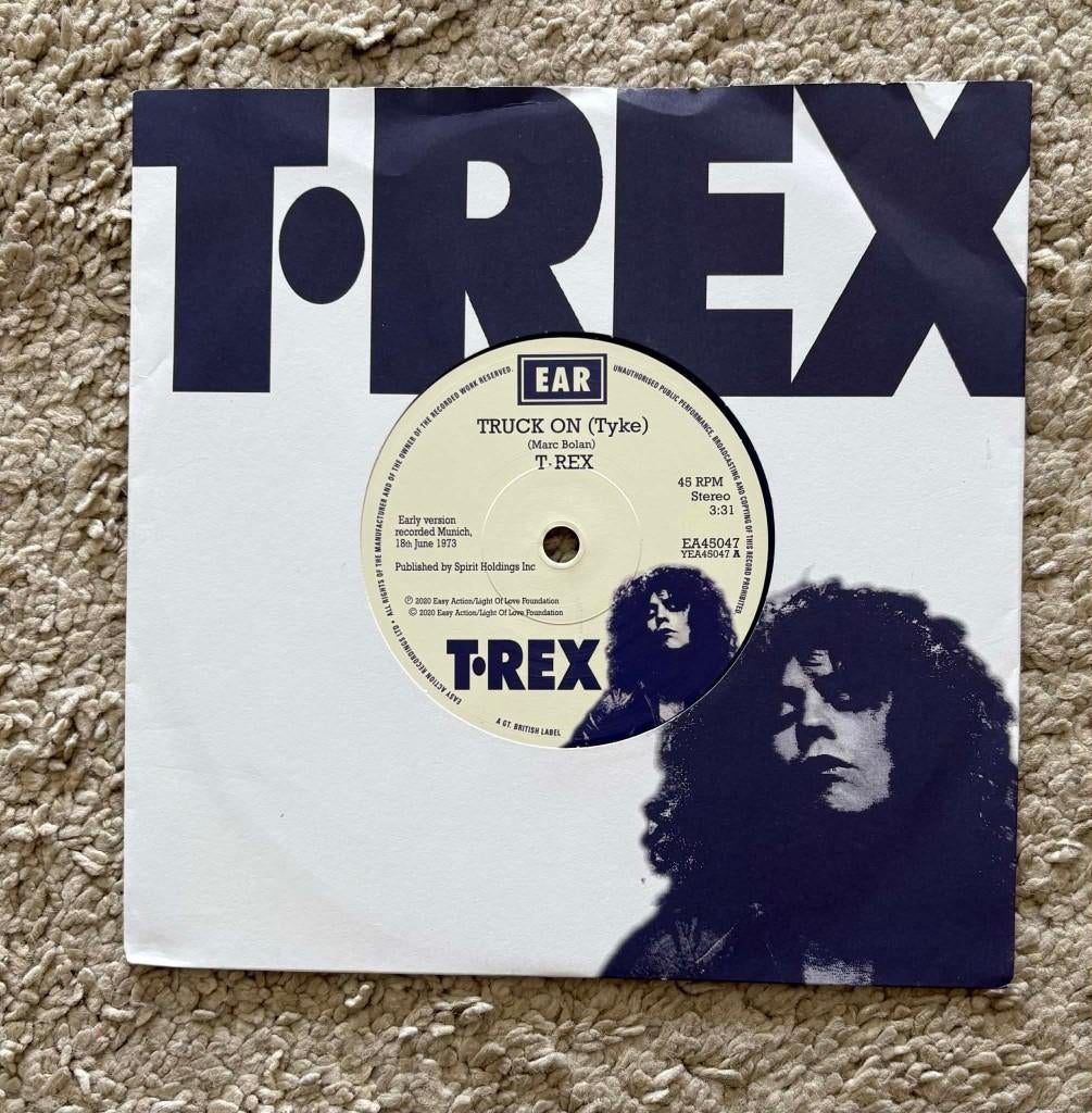 T. Rex - Truck On (Tyke) (Blue vinyl) (SV), Ophalen of Verzenden, Zo goed als nieuw, Overige formaten