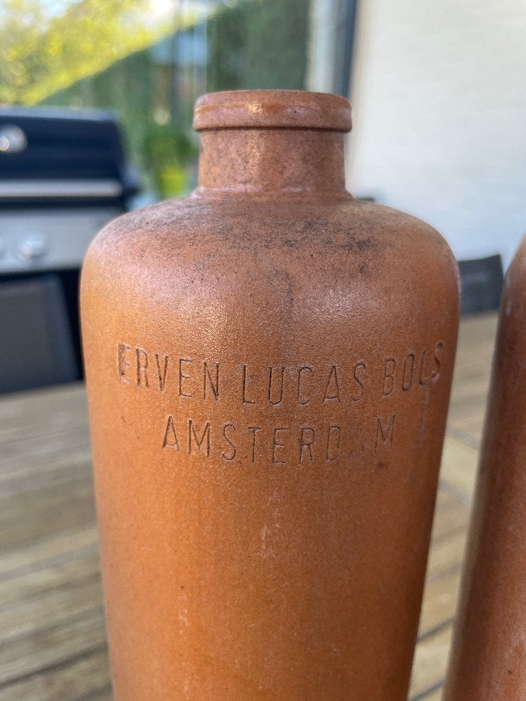 Stenen jenerverflessen- lot van 20- Lucas Bols- Filiers, Ophalen
