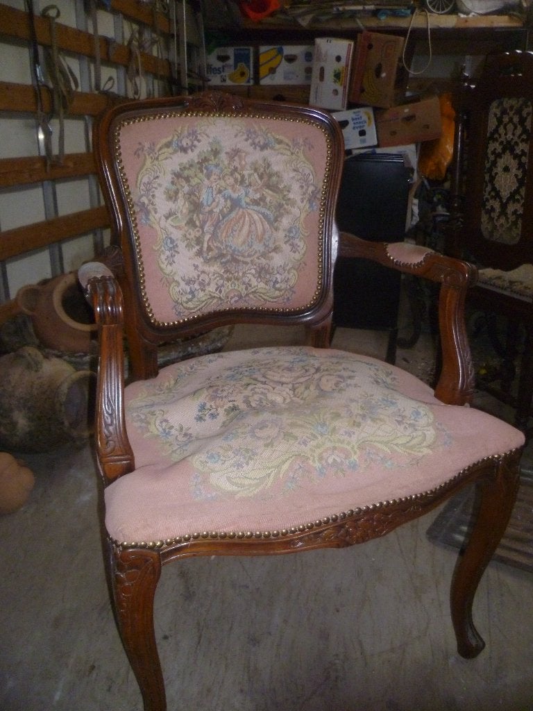 LOUIS XV ZETELTJE MET GOBELIN, Antiek en Kunst, Ophalen