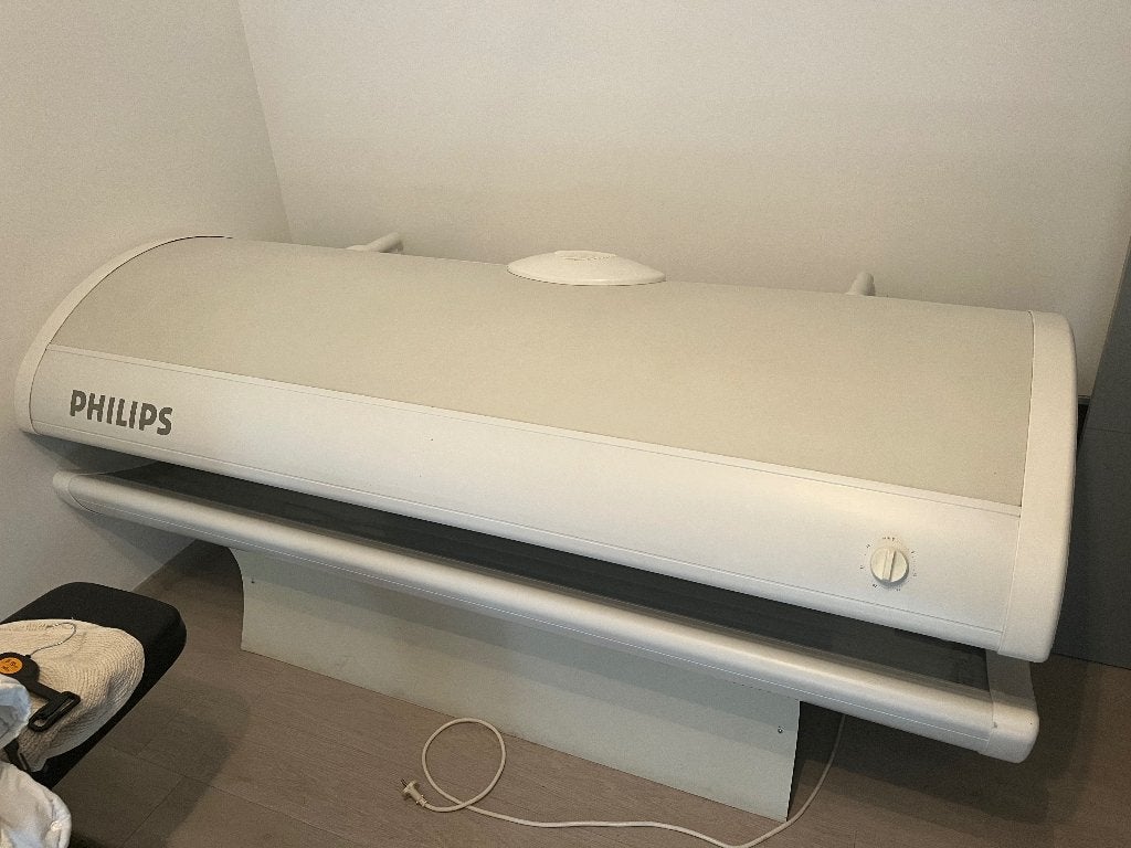 Zonnebank Philips, Ophalen, Gebruikt, Zonnebank dubbelzijdig, 10 tot 15 lampen