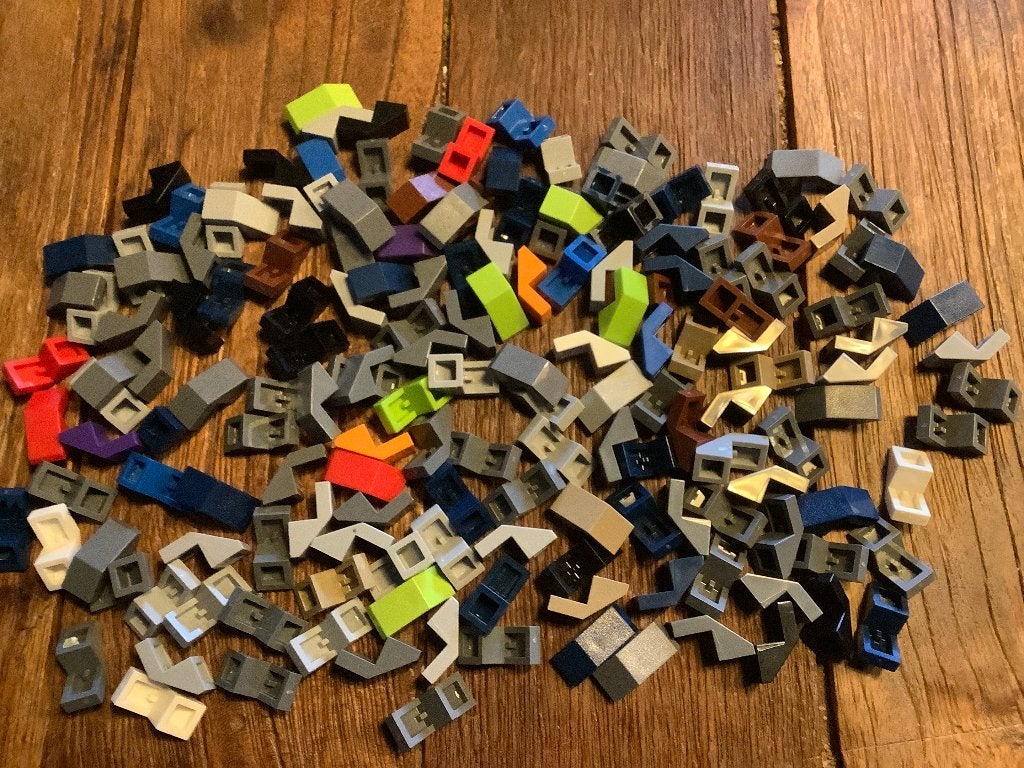 Lego slope cutout 166 stuks / 78-2, Ophalen of Verzenden, Zo goed als nieuw, Losse stenen, Lego