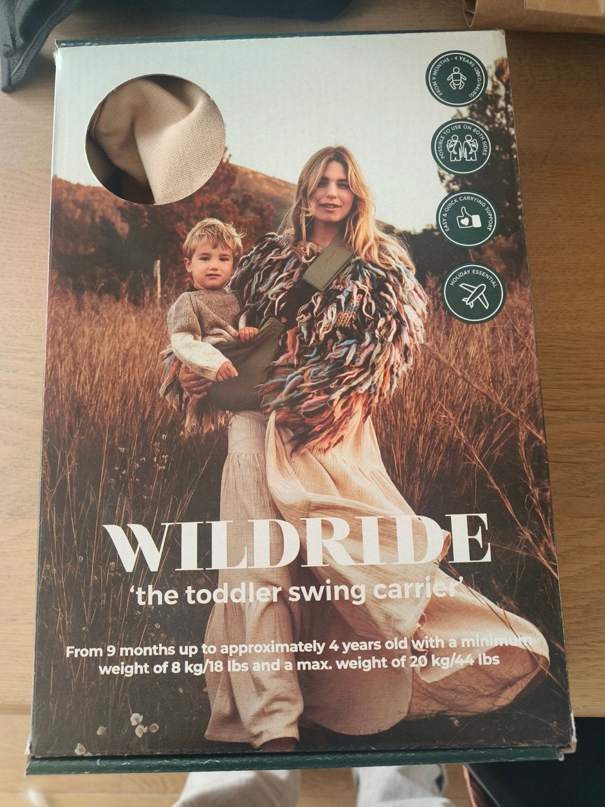 Wildride kinderdrager beige - heupdrager - tot 20 kilo, Kinderen en Baby's, Ophalen, Zij, Draagzak, Overige merken
