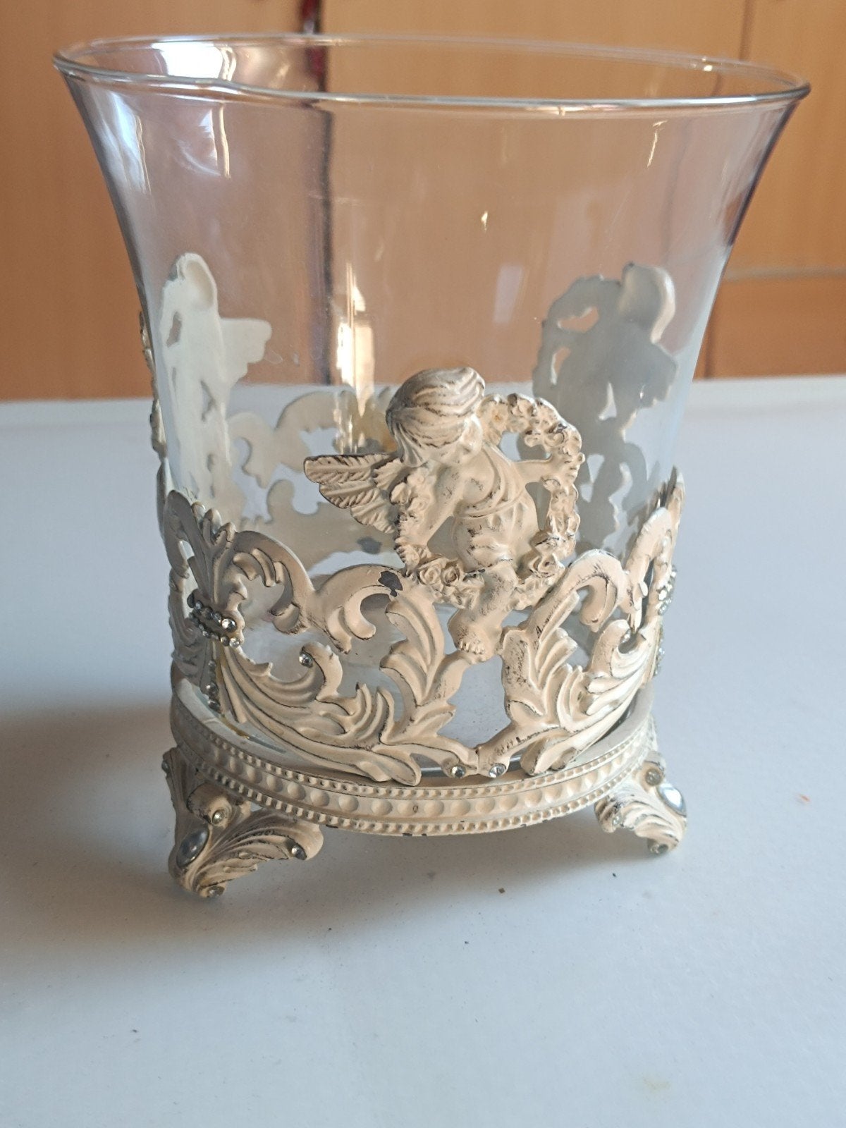 bougeoir en métal, Maison & Meubles, Beige, Métal, Objet de décoration, Enlèvement