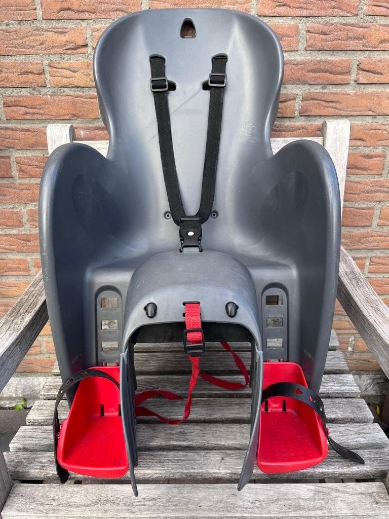 Fietststoel, Fietsen en Brommers, Fietsaccessoires | Fietsstoeltjes, Achterzitje, Voetsteuntjes, 0 t/m 18 kg, Zo goed als nieuw
