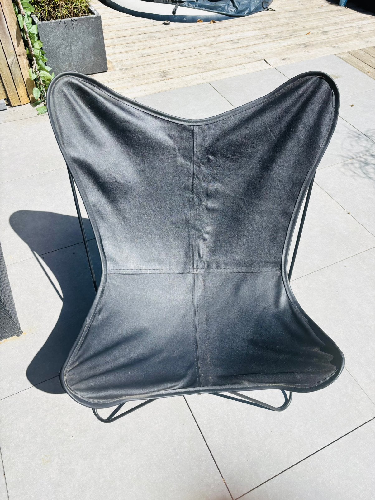 Fauteuil papillon., Enlèvement, Comme neuf, Cuir