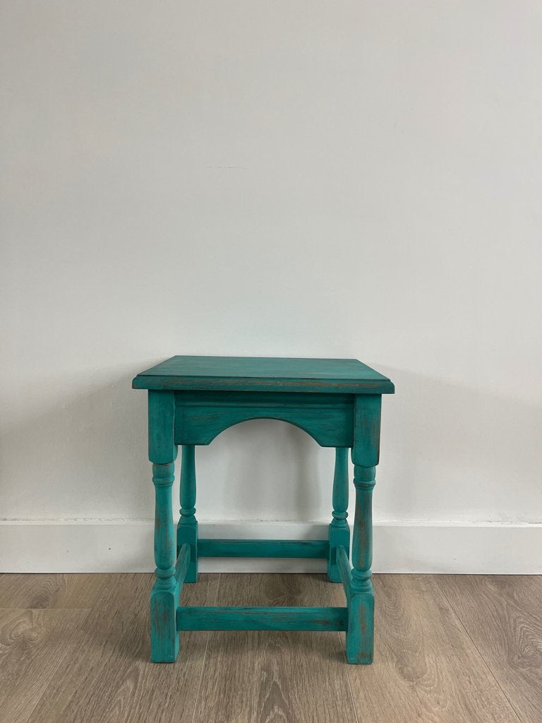 Shabby chic bijzettafeltje / plantentafel – Handgeschilderd, Ophalen, Minder dan 45 cm, Nieuw, Hout
