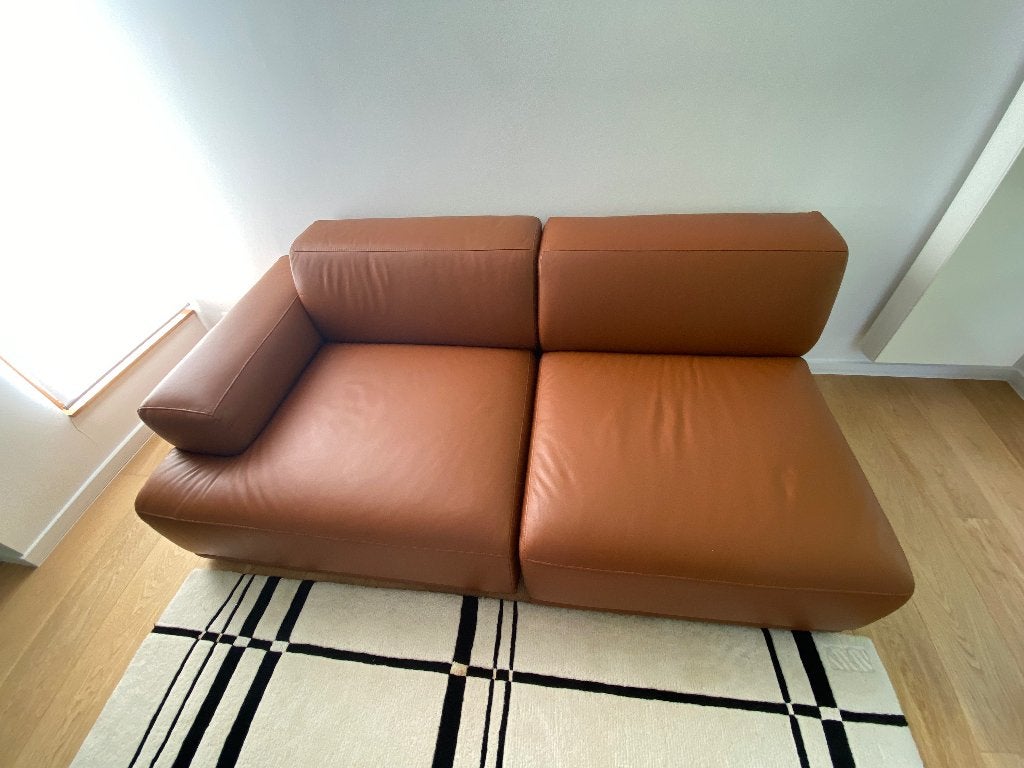 Muuto Connect - 2 nouveaux modules - Cuir cognac, Maison & Meubles, Canapés | Salons, Enlèvement, Cuir, Neuf, 75 à 100 cm