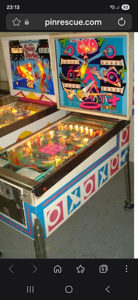Te koop oxo flipperkast 1973, Enlèvement