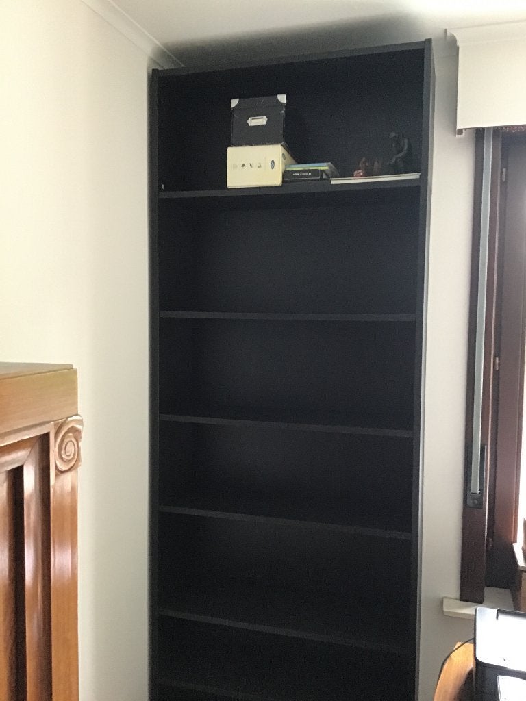 Donkerbruine boekenkast met bovenstuk, Huis en Inrichting, Ophalen, 200 cm of meer, 50 tot 100 cm, Zo goed als nieuw