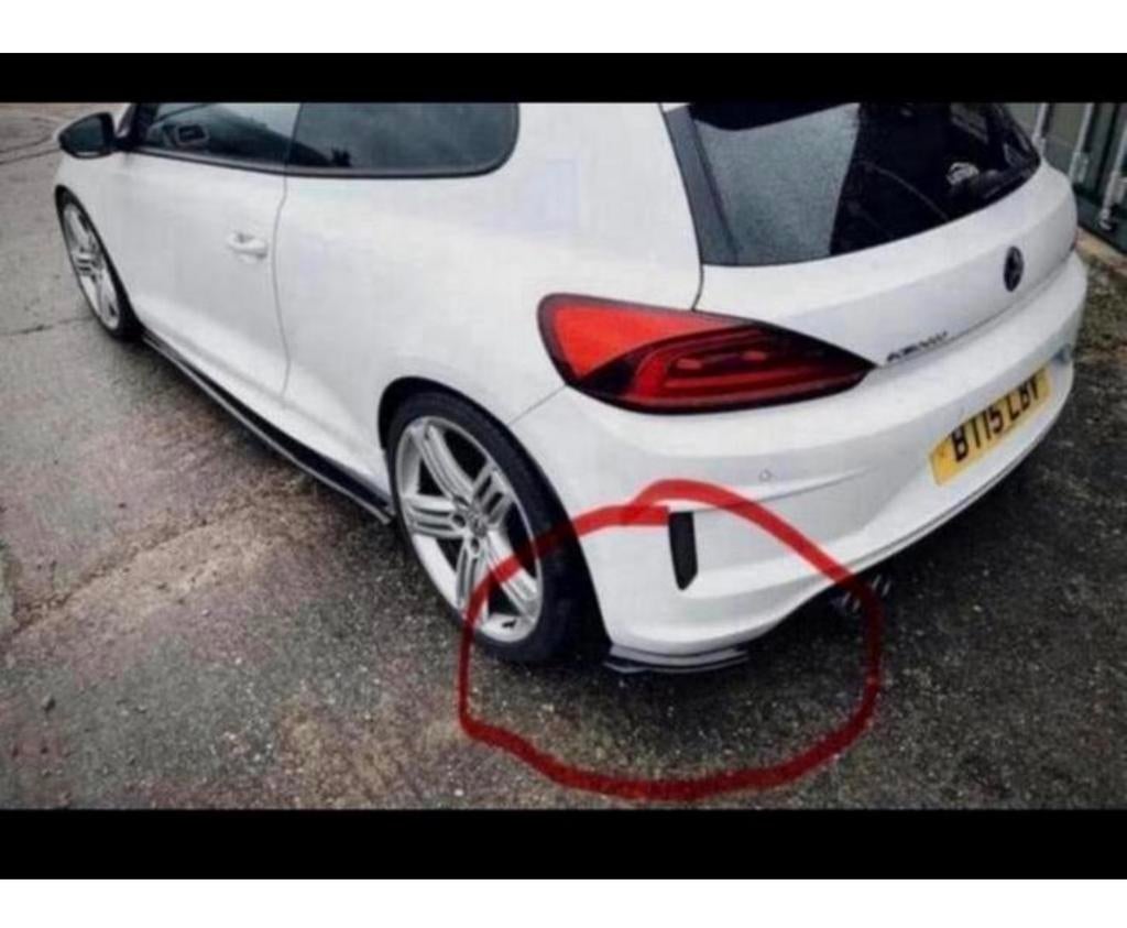 Volkswagen Scirocco R-Line R FL diffuser spats fins zwart, Ophalen of Verzenden