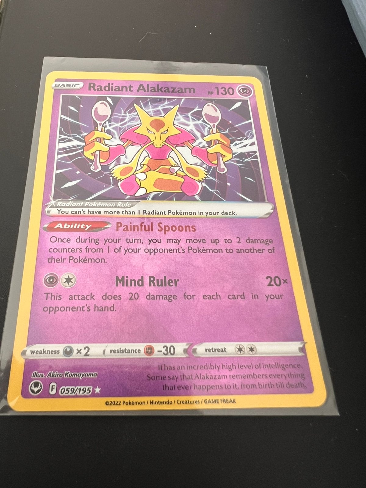 Radiant alakazam 059/195, Ophalen of Verzenden, Zo goed als nieuw