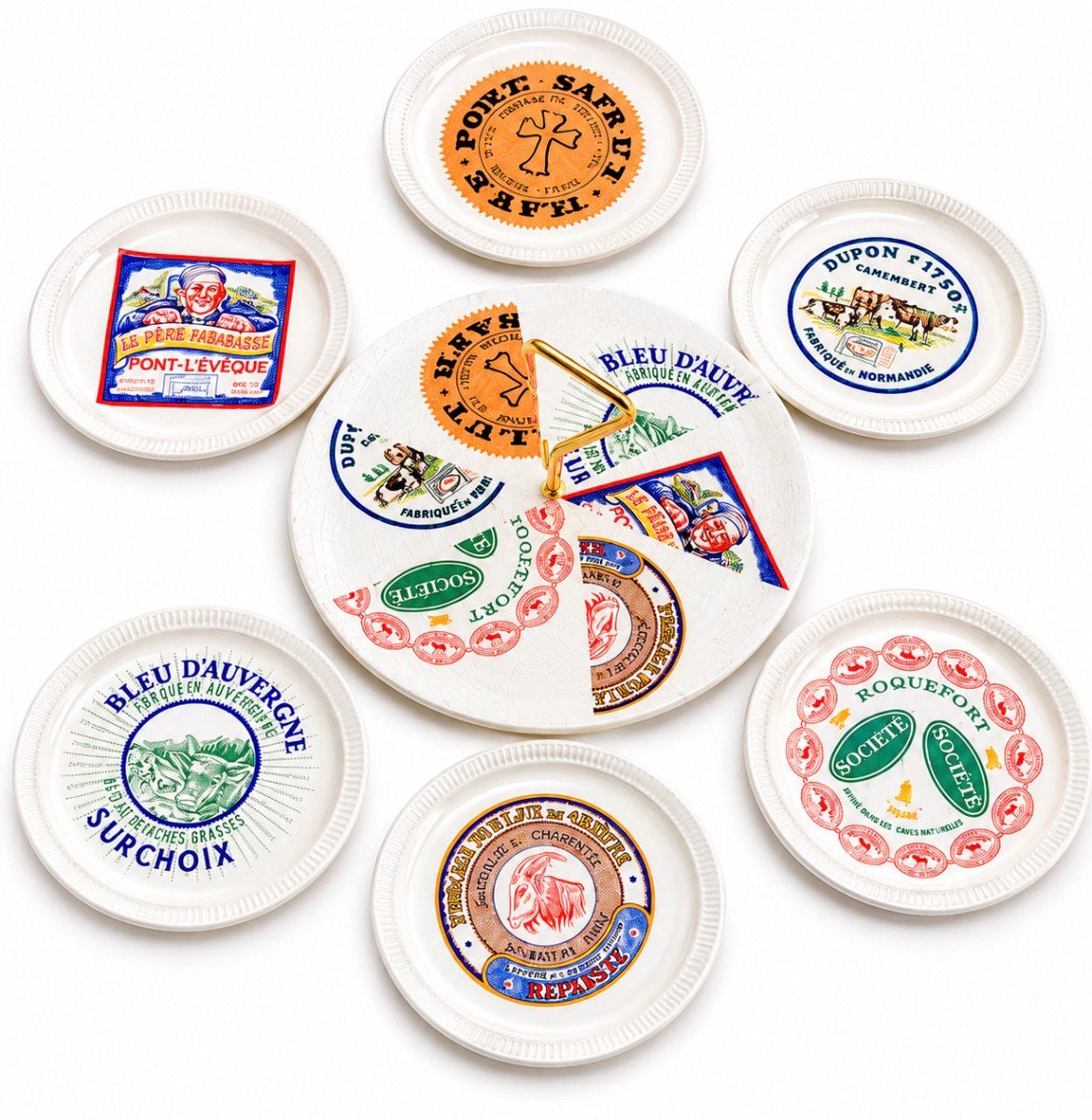 Kaasborden + plateau, Collections, Porcelaine, Cristal & Couverts, Enlèvement ou Envoi, Comme neuf, Porcelaine