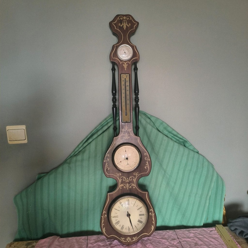 Oude Barometer (weet niet of die nog werkt), Audio, Tv en Foto, Weerstations en Barometers, Ophalen, Niet werkend, Barometer