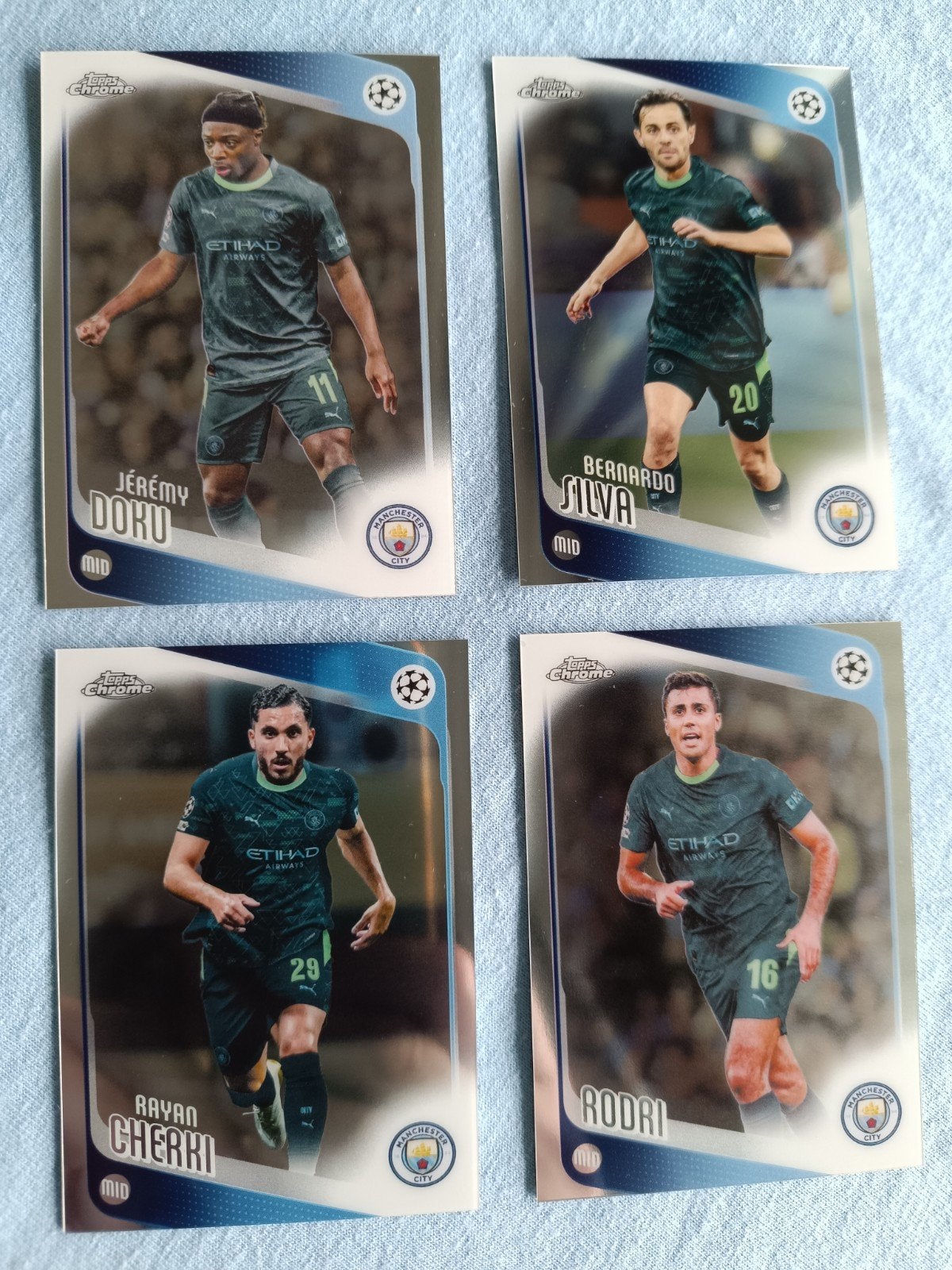 Cartes Topps Chrome Manchester City, Enlèvement ou Envoi