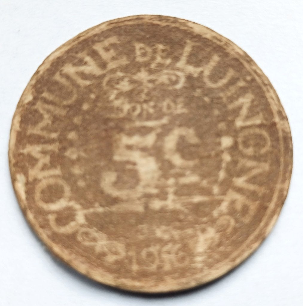 argent d'urgence belgique 1916 5 cents commune de Luingne, Timbres & Monnaies, Monnaies | Belgique, Enlèvement ou Envoi, Papier