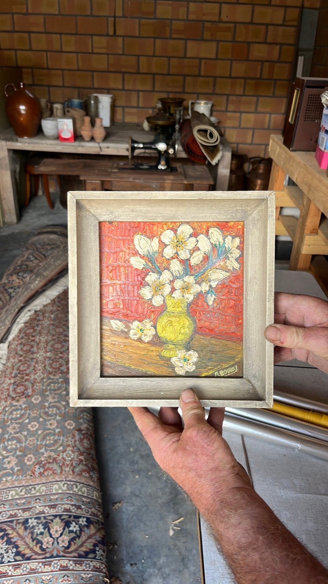 Schilderij a. Boudry, Antiek en Kunst, Kunst | Schilderijen | Klassiek, Ophalen, Bloemen