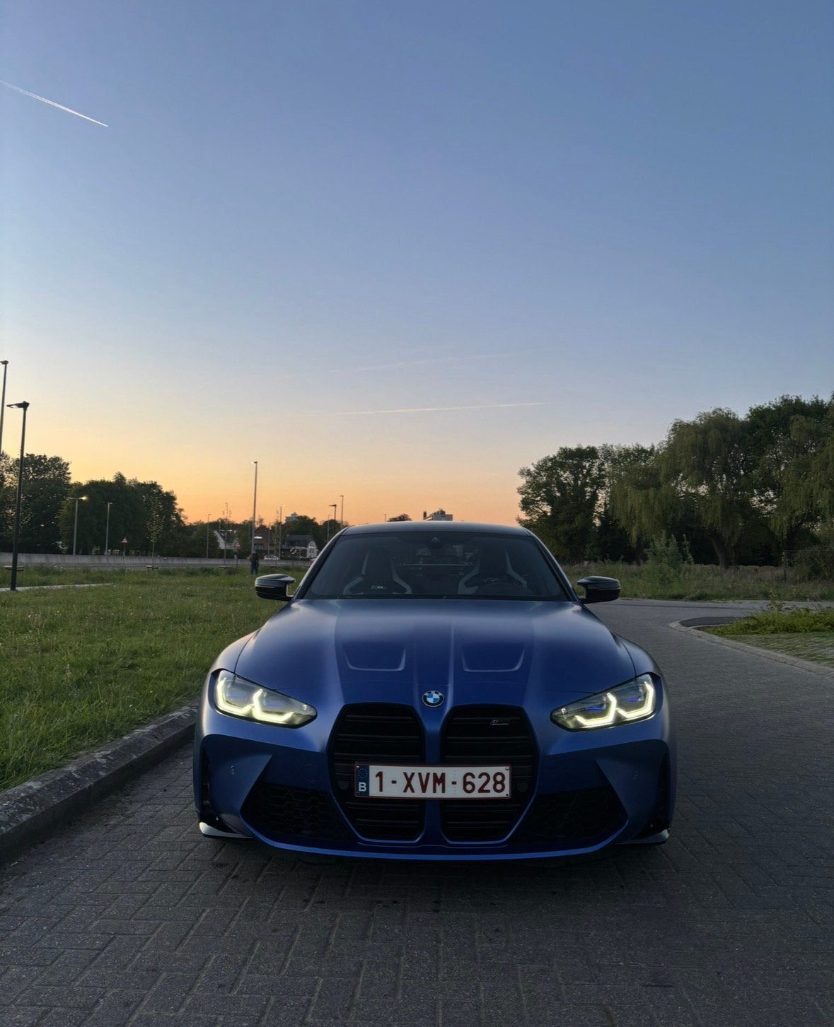 Bmw M3 competition Xdrive, Automaat, 4 deurs, Blauw, Leder
