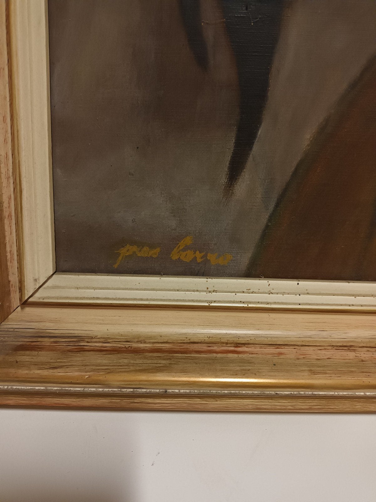 Vintage 'Big Eyes' Portret (Jaren 60/70), Antiek en Kunst, Ophalen of Verzenden, Vintage, Gesigneerd, Doek