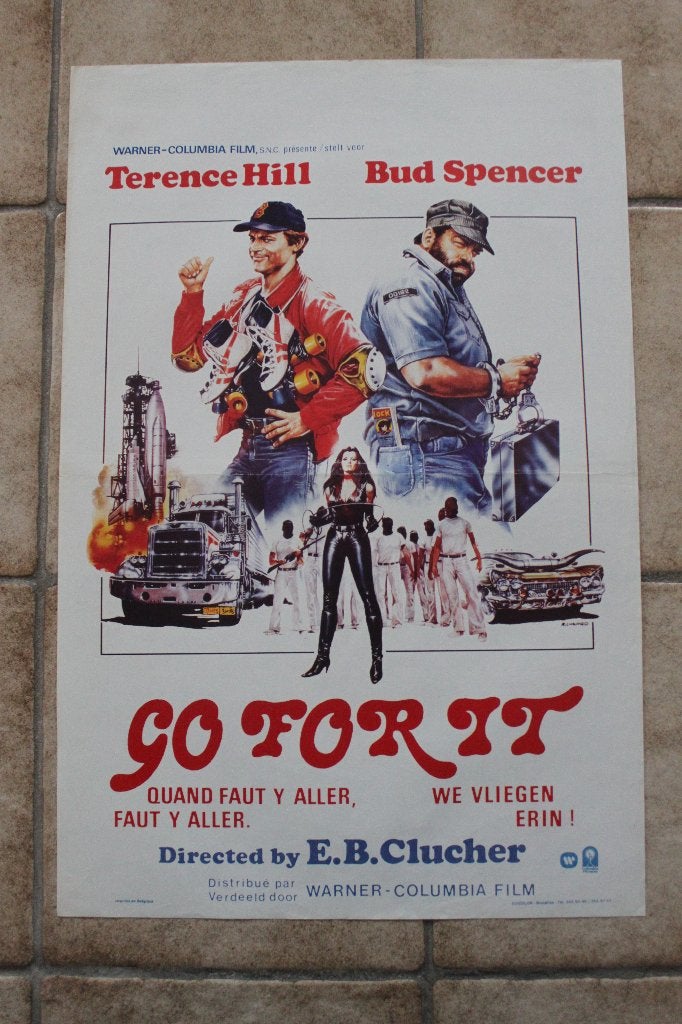 filmaffiche Terence Hill Go For It 1983 filmposter, Collections, Posters & Affiches, Enlèvement ou Envoi, Rectangulaire vertical