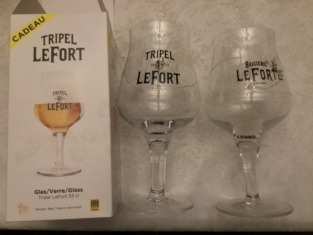 2 verres à bière Lefort neufs, Enlèvement ou Envoi, Neuf