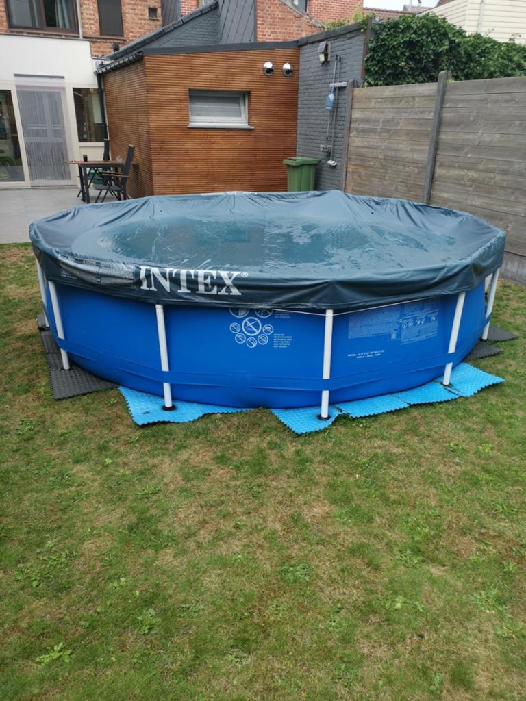 Intex metalen zwembad 366x84cm, Tuin en Terras, Ophalen