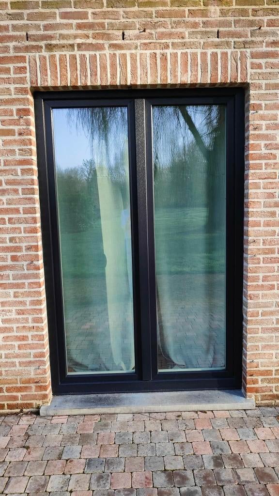 Porte-fenêtre PVC haut de gamme – 143  217 cm, Enlèvement, Remplie, Comme neuf