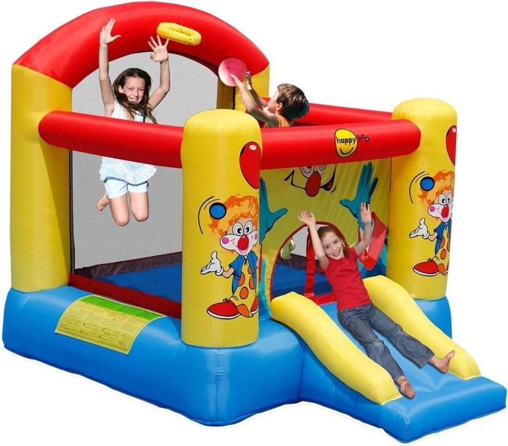 Springkasteel Happy Hop Clown, Kinderen en Baby's, Speelgoed | Buiten | Springkussens, Ophalen, Zo goed als nieuw