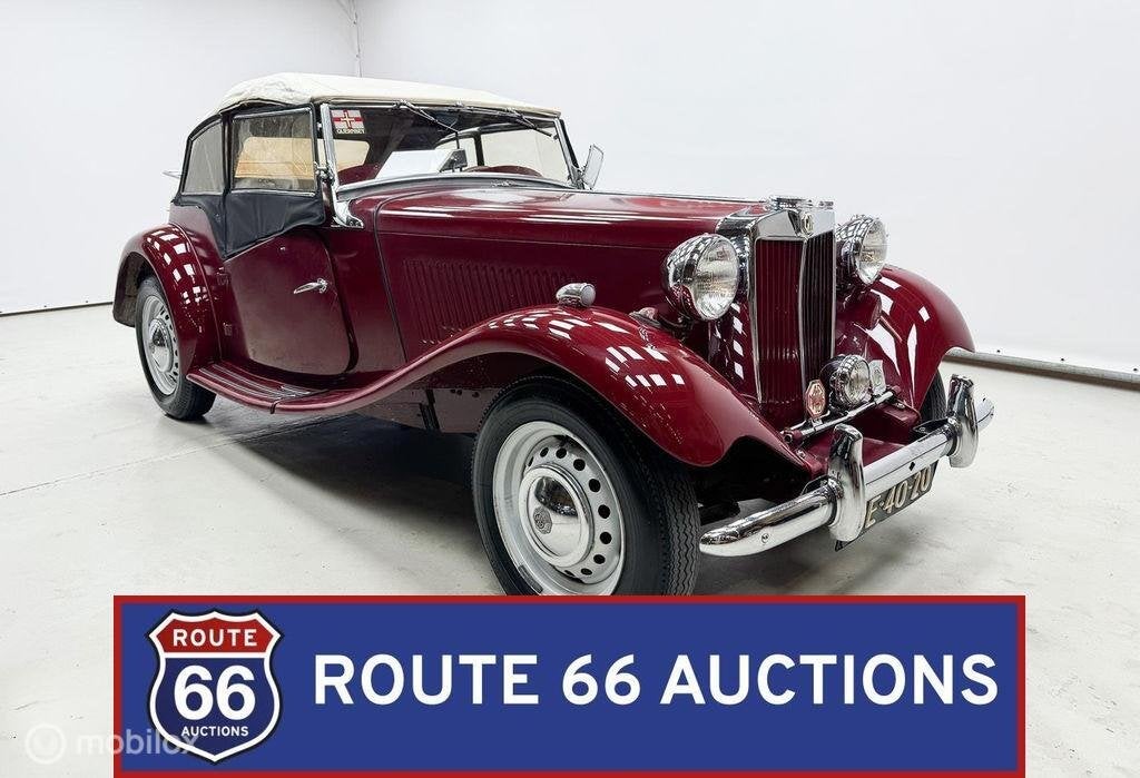 MG TD Midget | 1953 | Route 66 Auctions, Auto's, Zwart, Bedrijf, Handgeschakeld, Overige carrosserie