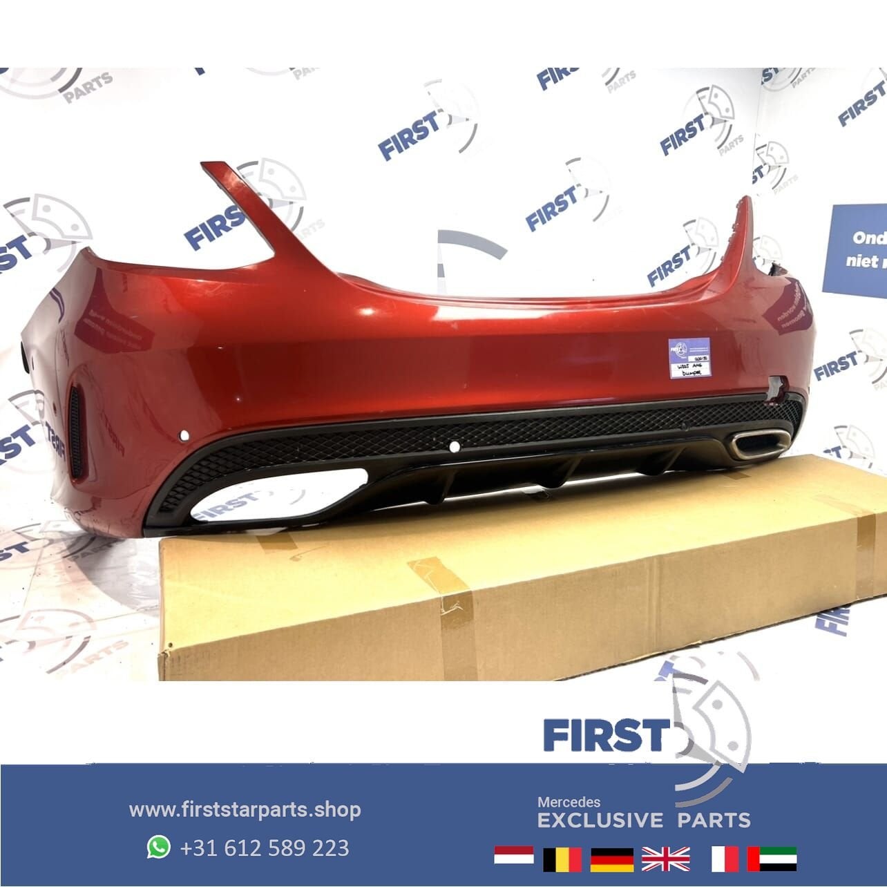 W205 C43 C63 AMG Achterbumper Mercedes C Klasse 2018 PDC OEM, Auto-onderdelen, Gebruikt, -, -, Ophalen of Verzenden