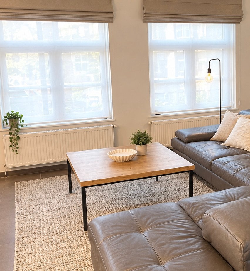 Salon tafel te koop in hout eik, Ophalen, Zo goed als nieuw