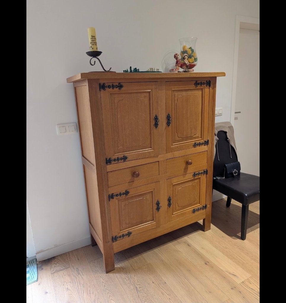 Armoires et table en chêne, Enlèvement, Utilisé, Chêne