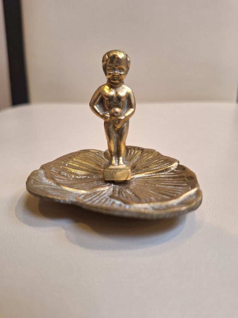 Koperen beeldje Manneken Pis Bruxelles, Antiek en Kunst, Ophalen of Verzenden, Koper