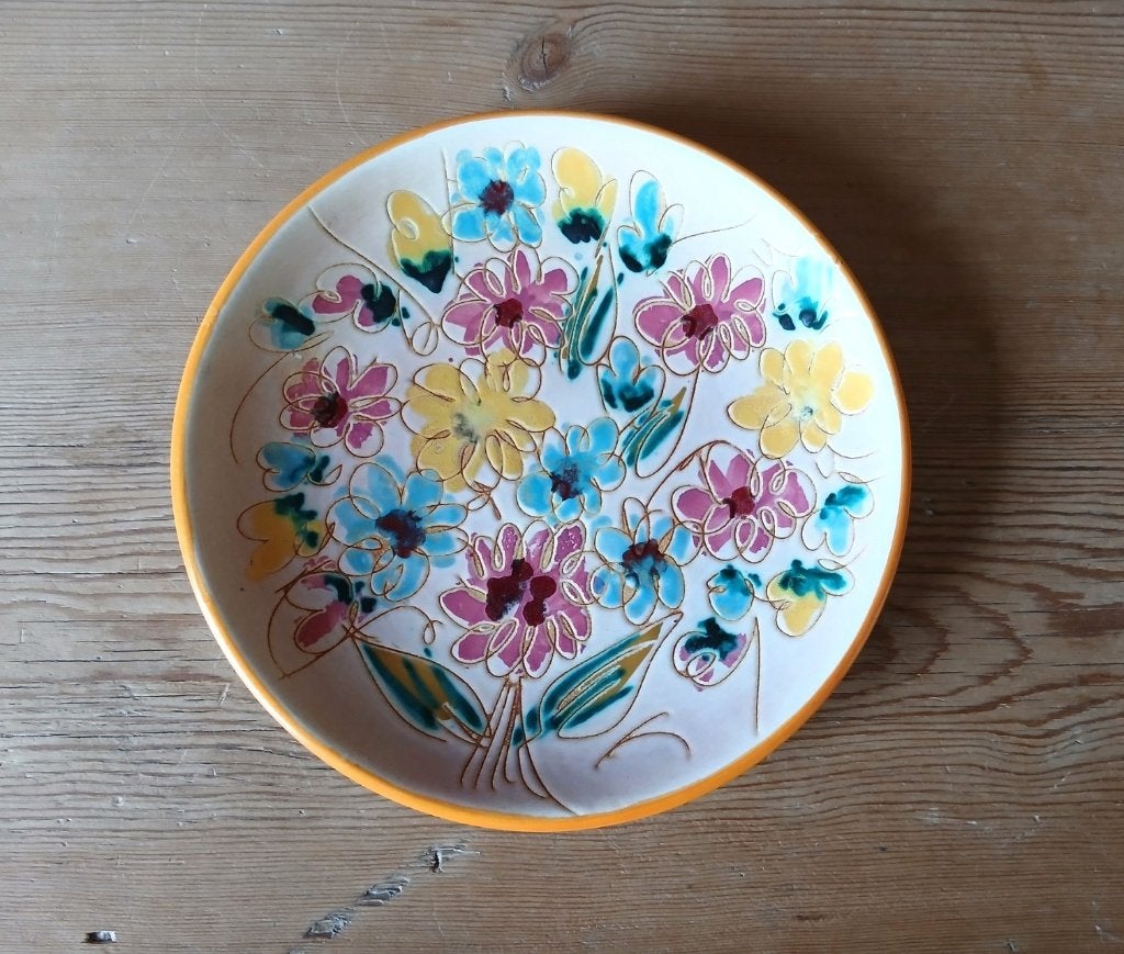 Assiette en céramique vintage de Vallauris, Enlèvement