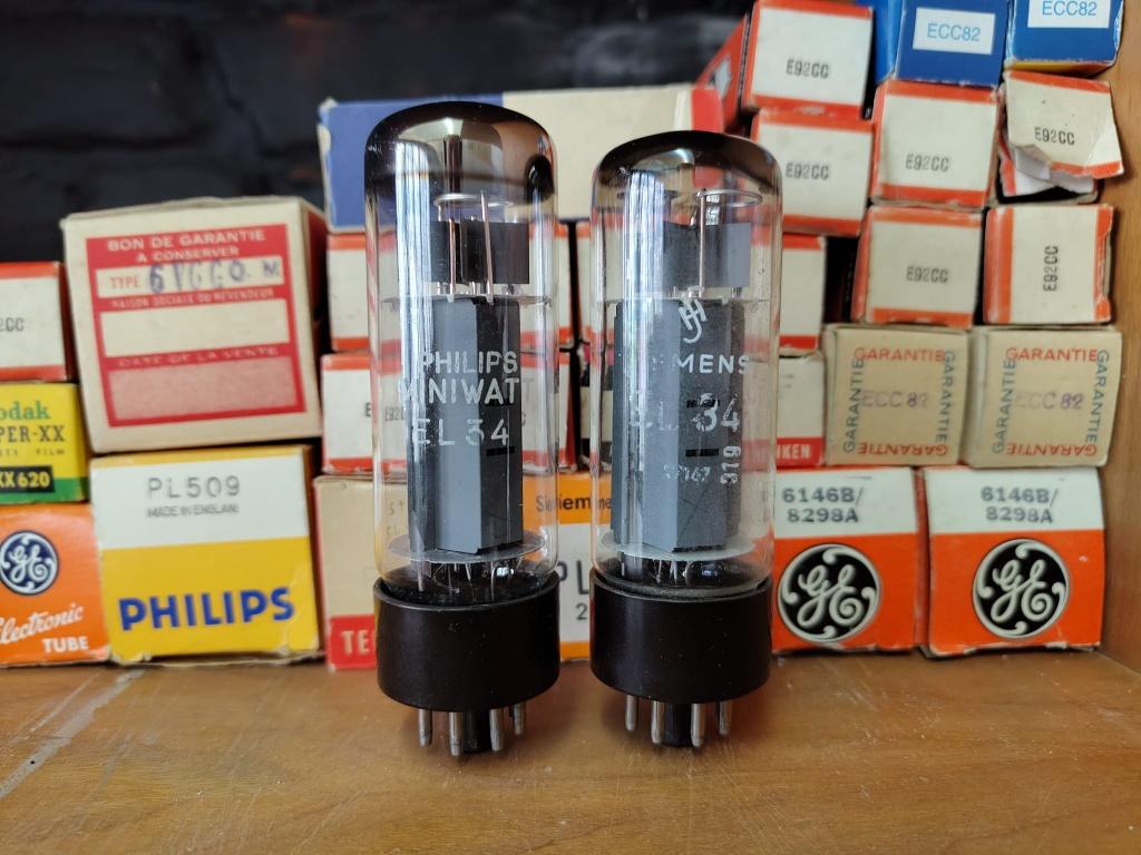 EL34 Siemens & Philips mesurées, Enlèvement ou Envoi, Tube ou Tubes
