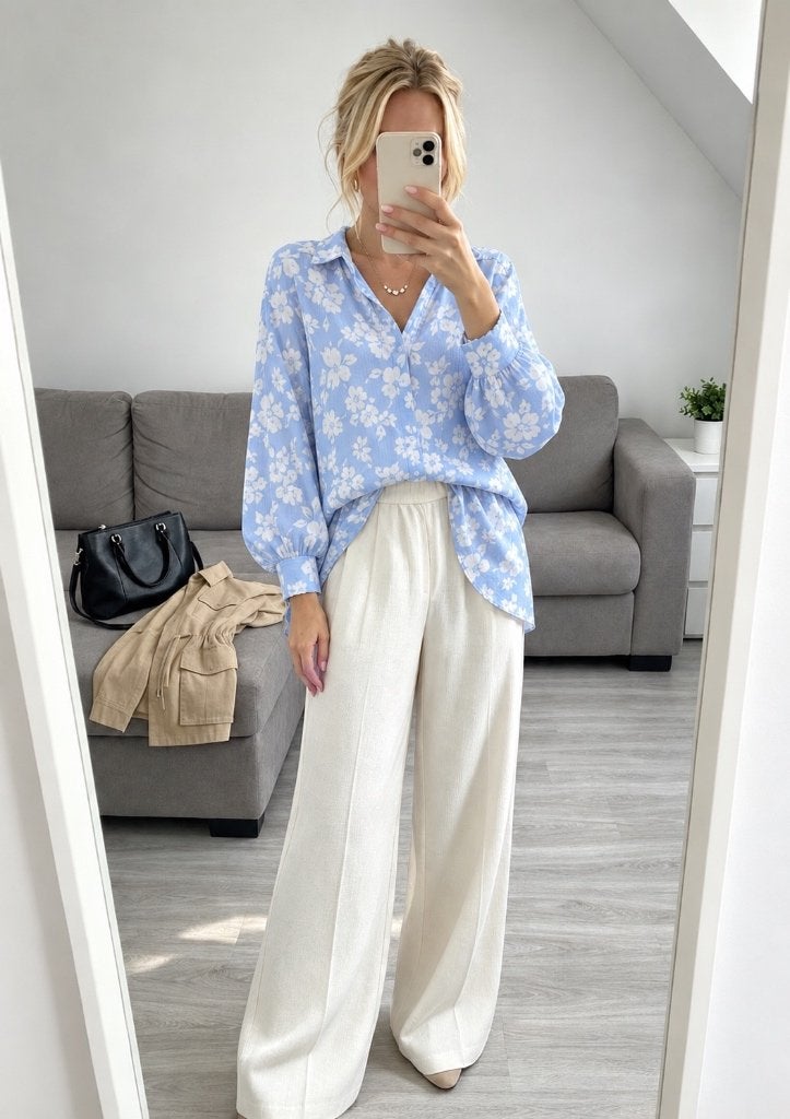 Broek met wijde pijpen maat xl C&S, Verzenden, Maat 46/48 (XL) of groter, Zo goed als nieuw, Lang