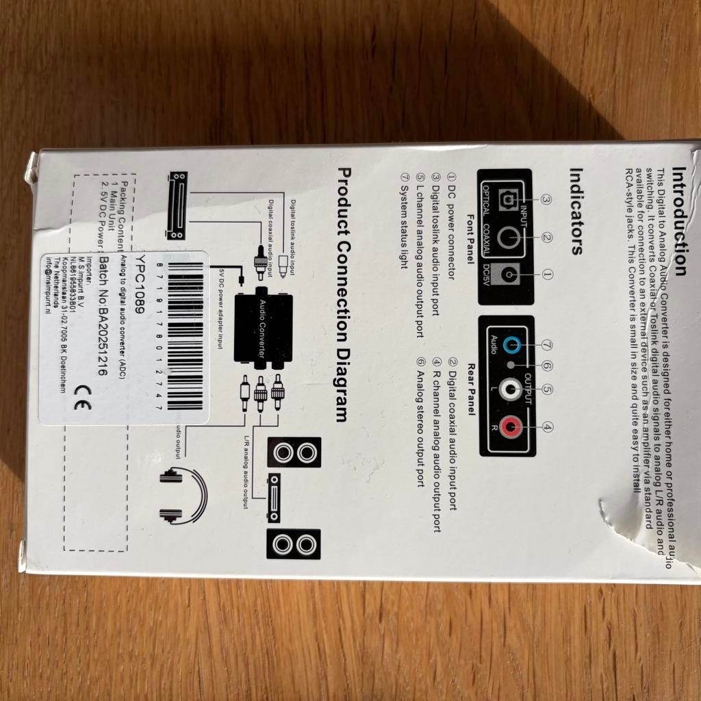 Audio converter, Enlèvement ou Envoi, Comme neuf