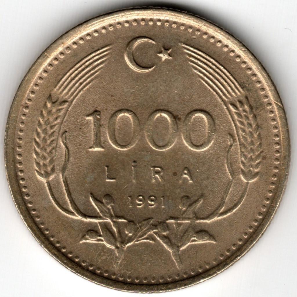 Turkije : 1000 Lira 1991  KM#997  Ref 15738, Ophalen of Verzenden, Overige landen, Losse munt