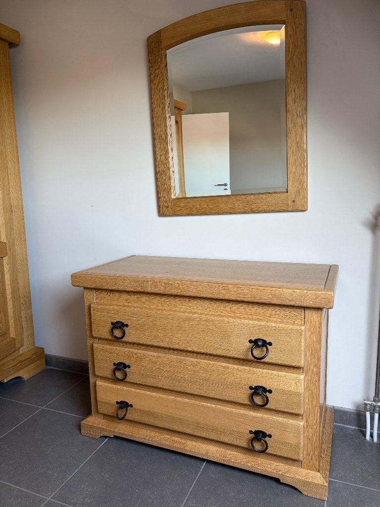 slaapkamer volle lichte eik kast bed nacht kastje commode, Ophalen, 150 tot 200 cm, Zo goed als nieuw, 150 tot 200 cm
