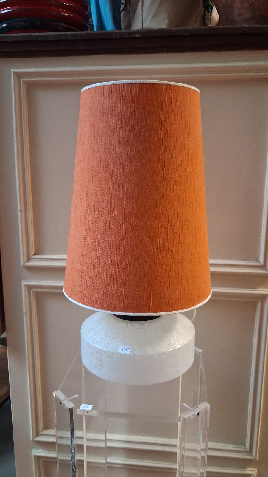 Lampe de table vintage, Enlèvement, Orange, Lampe de table