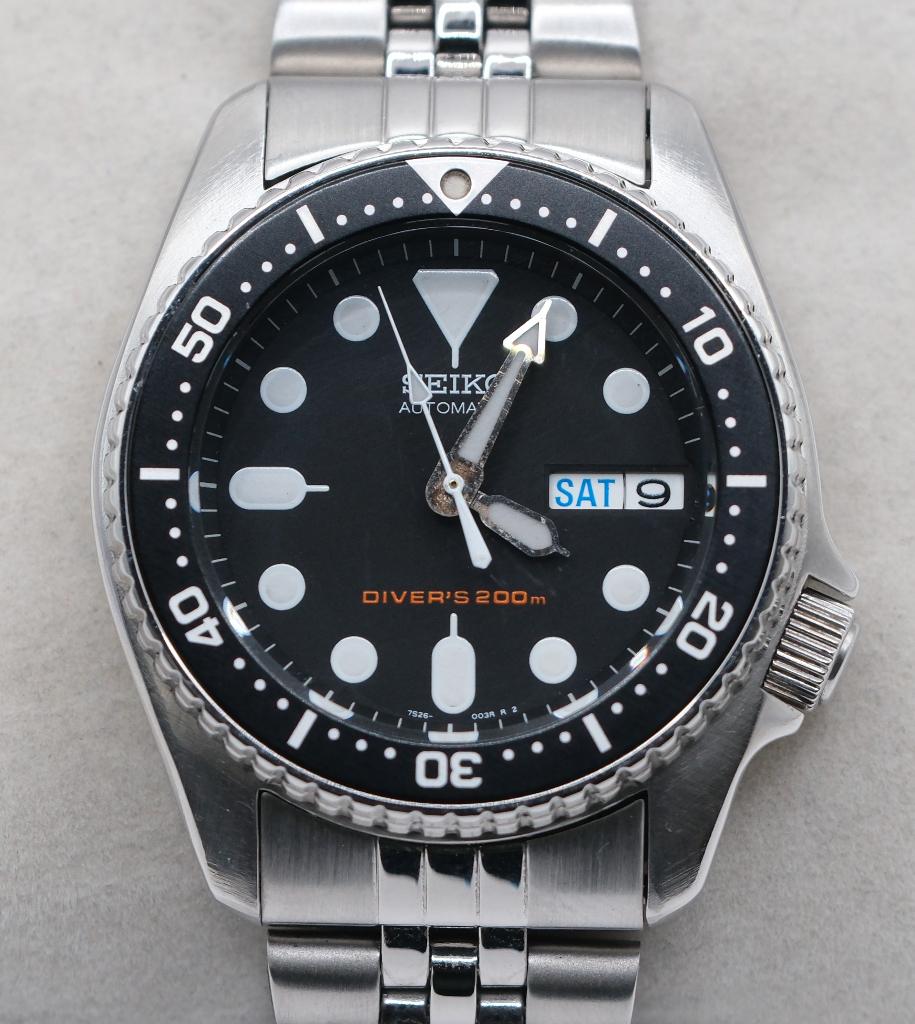 Seiko SKX013 K "Mini diver" + rubber strap Original, Enlèvement ou Envoi, Utilisé